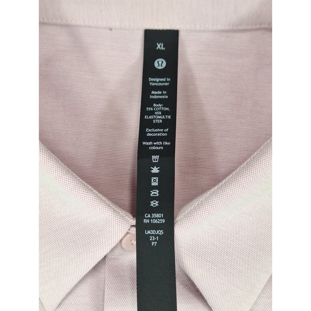 Lululemon New Venture Long Sleeve Shirt XL Pink Button Down NWT Mens - Picture 5 of 6